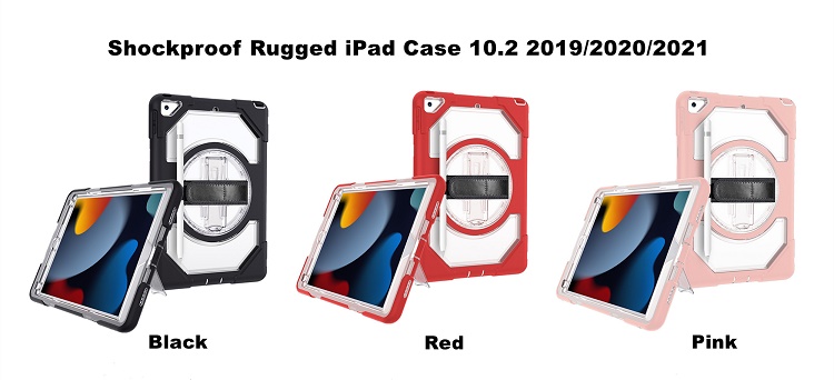 Case for iPad 10.2 2021 9th Generation : Shockproof Heavy Duty Full Protective Cover for ipad 10.2 Inch 2020 W/Stand