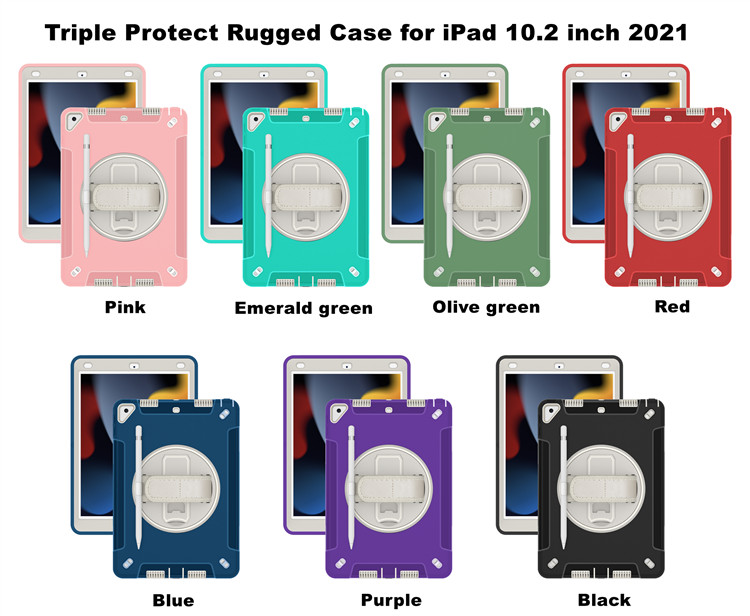 China rugged case for ipad 10.2 inch defender protective shockproof tablet cover for ipad 9th generation 10.2 case