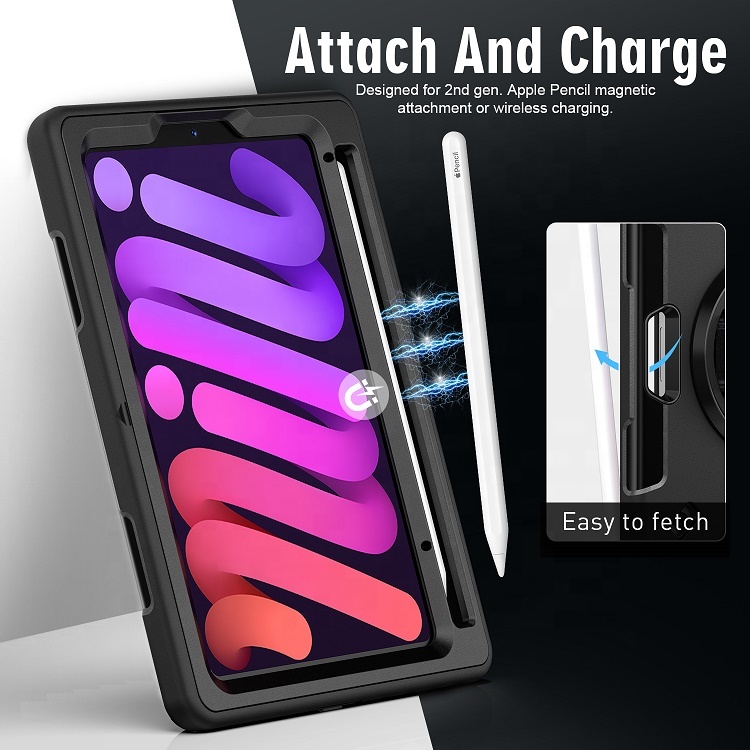 Shockproof Hybrid Rugged Fashion for Apple iPad mini 6 Tablet Cases Hybrid Armor TPU PC Kickstand Cover