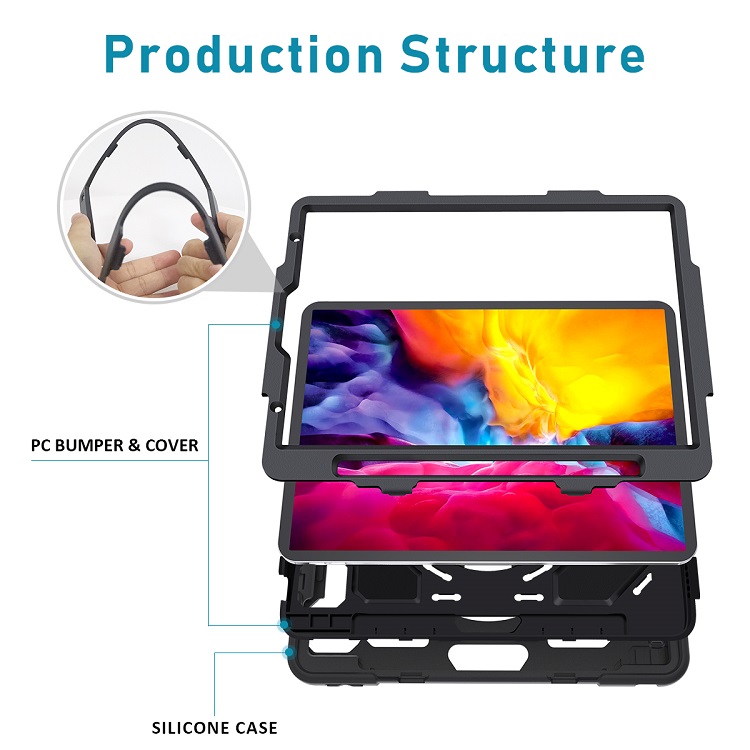 Manufacture case smart cover shockproof custom tablet case for iPad Pro 11 inch 2021 Case with shoulder strap Miesherk