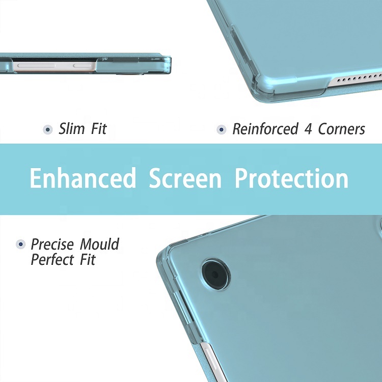 galaxy tab active 4 pro tablet leather case auto wake sleep magnetic slim transparent PC case for Samsung galaxy tab a7 a8 cover