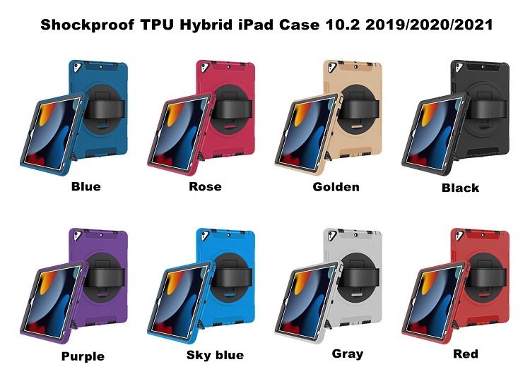 Custom shockproof drop resistant TPU tablet shell cover case for iPad case 10.2 for kids 2021