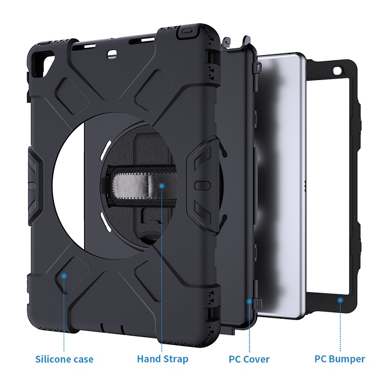 Rugged Protective Cover for Samsung A7 Lite W/ Pen Holder Stand Hand&Shoulder Strap for Samsung Galaxy Tab A7 Lite Case 8.7 inch
