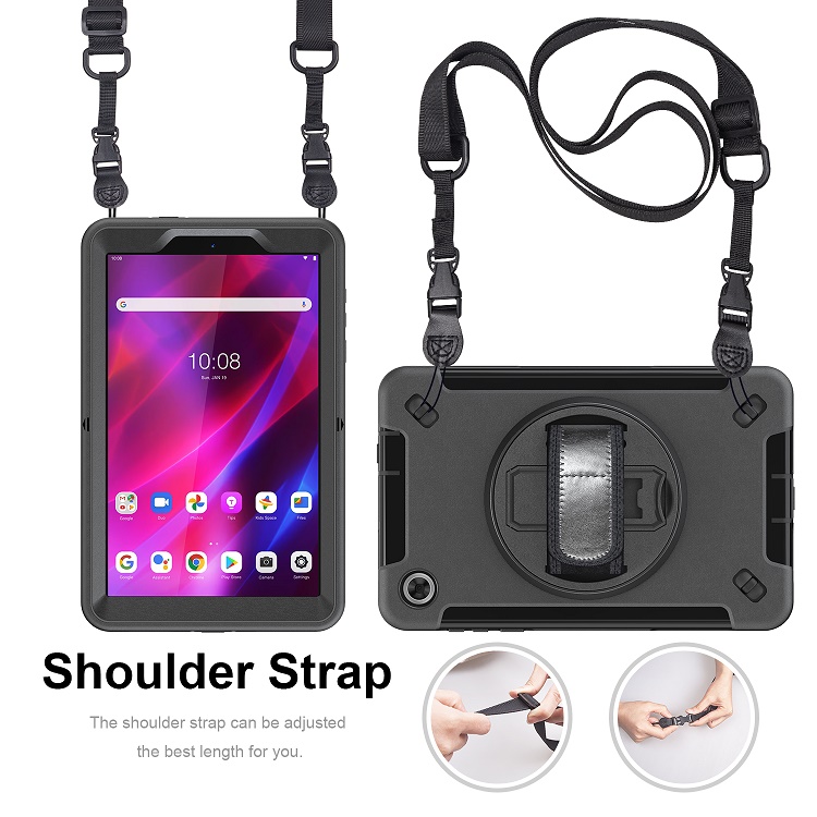 Full protective tab m8 4th gen 8" TB-300 tablet case for lenovo m8 case tablet cover with hand strap kickstand