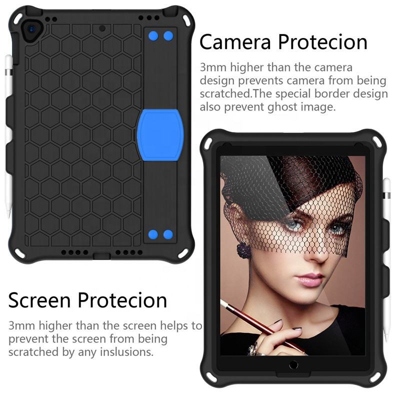 Tablet Case for iPad 7.9 inch Kids with Handle Stand EVA Foam Shock Proof Protector Light Weight Cover for iPad Mini 4/5/6