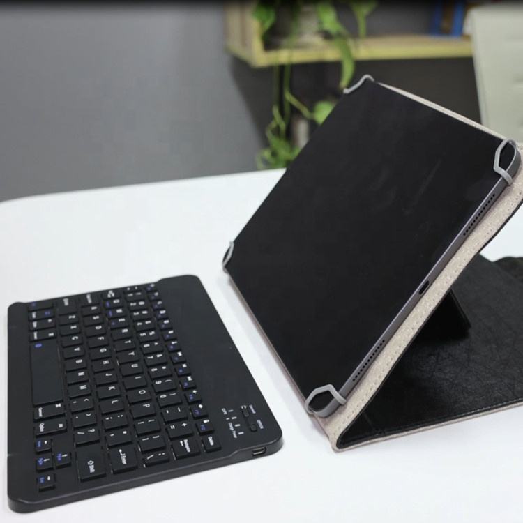 Keyboard case PU Leather Stand Cove Universal Tablet Case for iPad 10.4/ pro 11 inch with BT Wireless Keyboard