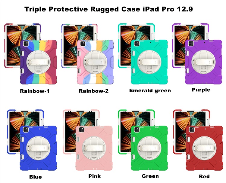 Triple anti fall covers for iPad Pro 12.9 inch case housing