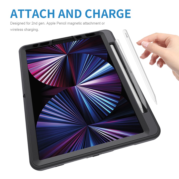 Rugged TPU PC tablet case cover for ipad pro 11 2021 case for ipad 3rd generation with stand hand strap