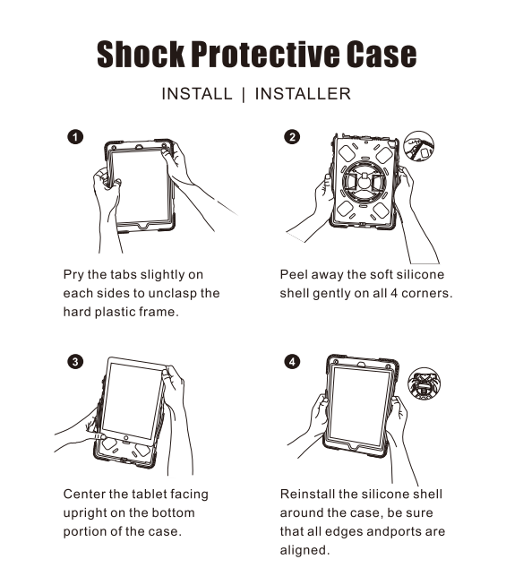 Transparent PC back cover Shockproof Tablet Case For Samsung Galaxy Tab S3 9.7 inch case tablet T820/T825