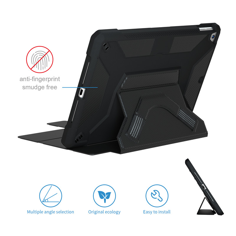 Miesherk KTZ anti shock smart flat protective shell with pen holder rubber tablet casing for iPad 9.7 inch