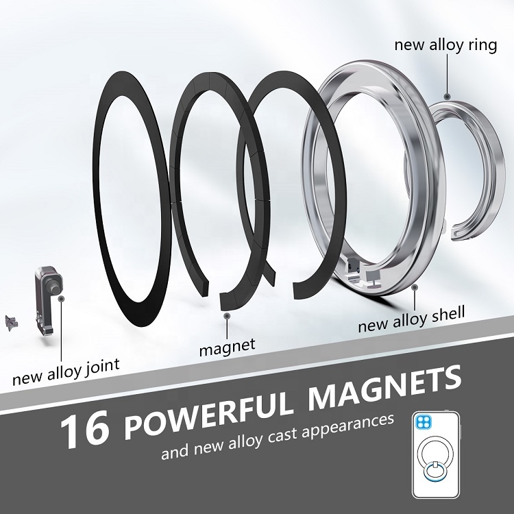 Factory free sample metal finger ring phone holder buckle mount magsafe magnetic mobile phone finger ring grip holder for iPhone