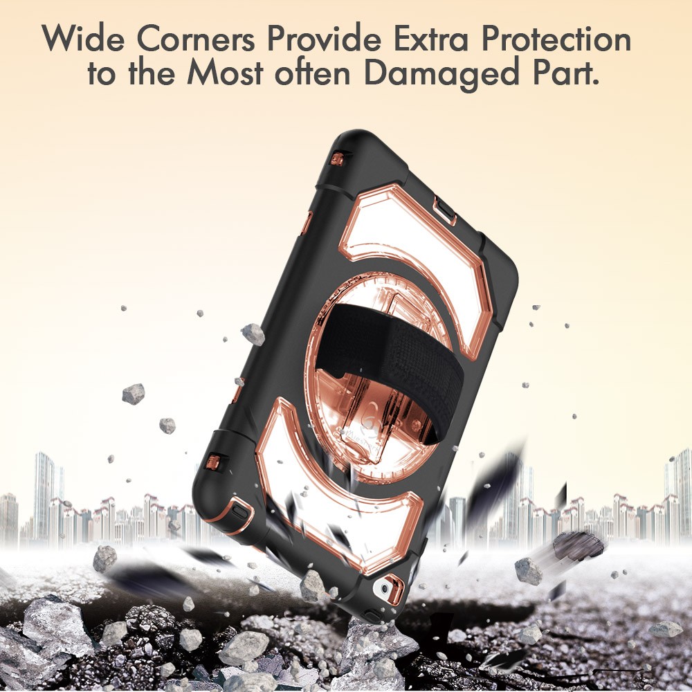 wholesale Built-Kickstand anti fall explosion proof tablet case for iPad mini 4 with shoulder strap