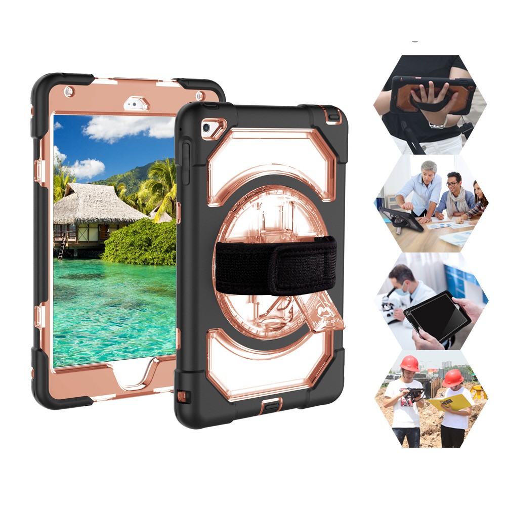 wholesale Built-Kickstand anti fall explosion proof tablet case for iPad mini 4 with shoulder strap