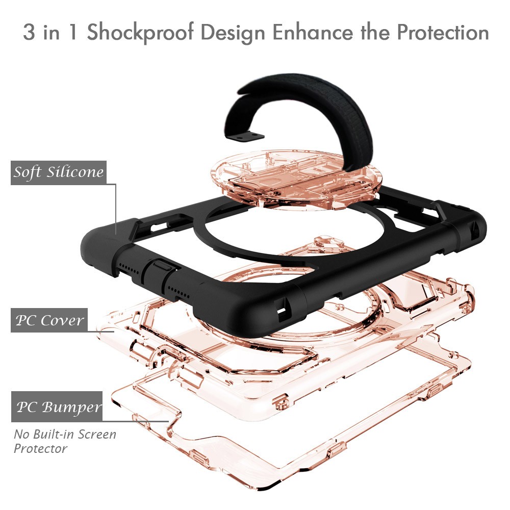 wholesale Built-Kickstand anti fall explosion proof tablet case for iPad mini 4 with shoulder strap