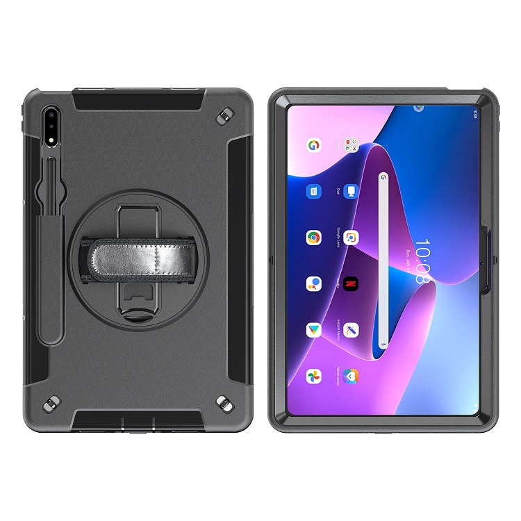 triple protective rugged case for lenovo tablet p12 pro tablet cover case 12.6" with pen solt kickstand