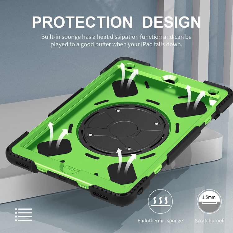 Wholesale triple protective rugged shockproof tablet cover for apple ipad 8th generation case