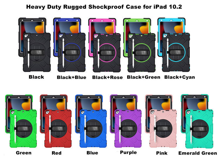 102 inch tablet cover for ipad 10.2 case anti shock heavy duty rugged tablet case for iPad 9th generation