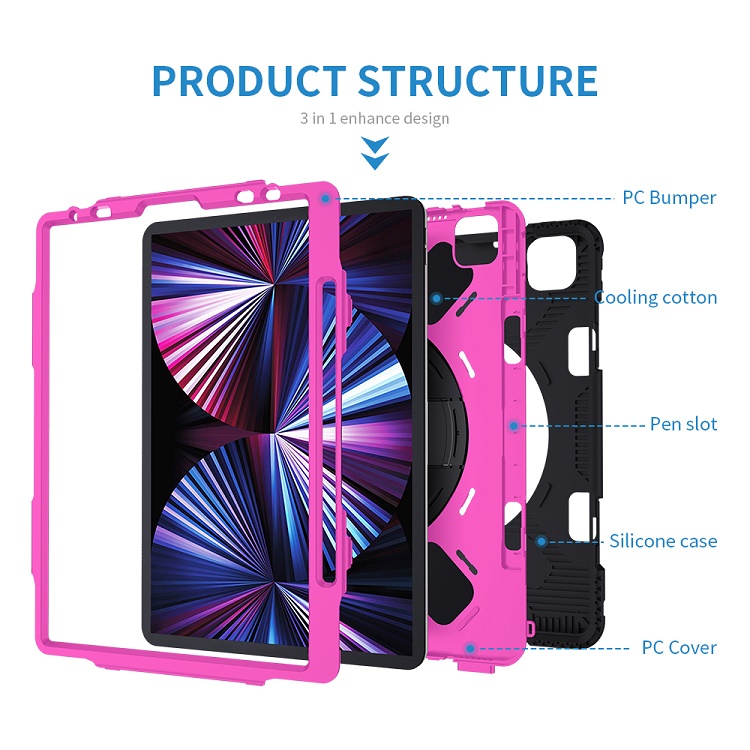 Shockproof rugged smart cover custom silicone universal business design kids tablet case for iPad Pro 11 inch