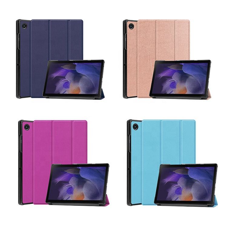 case for Samsung galaxy tab A8 10.5 inch cover 2022 SM-X200 SM-X205 flip tri-fold stand tablet cover