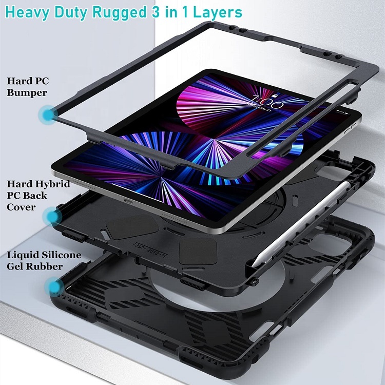 Universal Rugged Tablet Case for iPad Pro 11 inch 2022 detachable case tablet for iPad pro 11 4th generation tablet cover