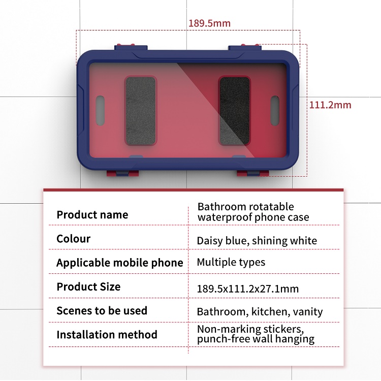 New Arrival Waterproof and Anti-fog Cell Phone box with Bathroom Rotatable Waterproof Phone Case