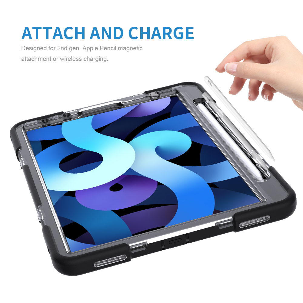 Multi function shockproof hard universal rubber case tablet PC kids cover for iPad Air 4 10.9 flat protective shell with stand