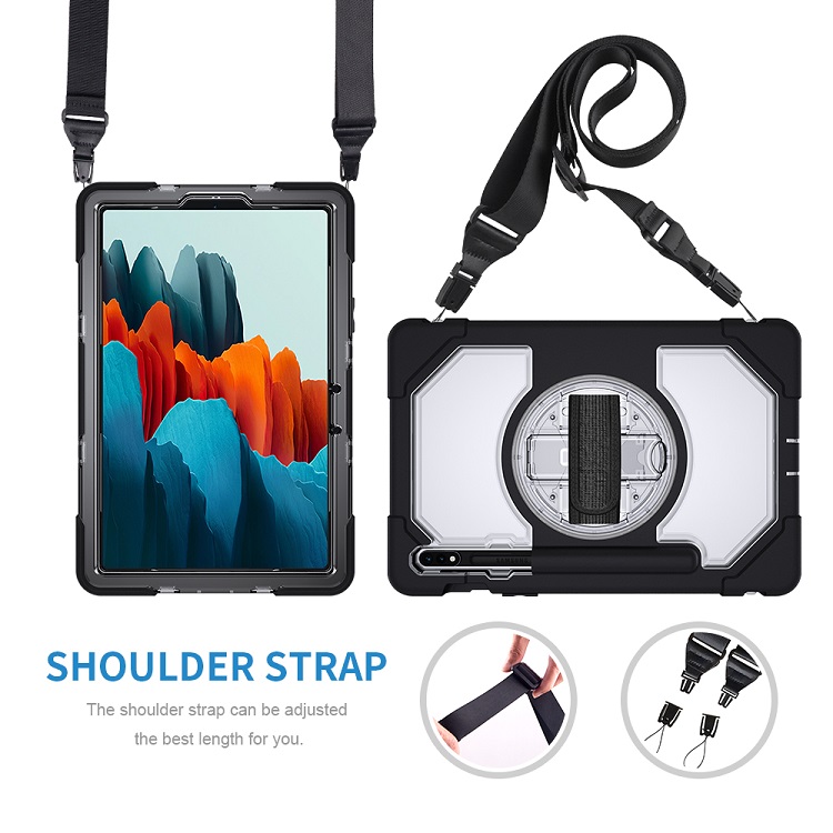 Heavy Duty Three Layers Rugged Tablet Case for Samsung Galaxy Tab S7 case for T870/T875 With Kickstand