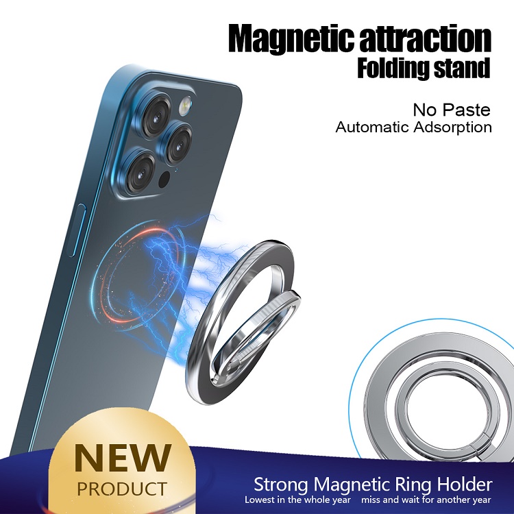 Wholesale phone ring holder finger grip 360 degree rotating strong magnetic ring phone holder for Magsafe phone