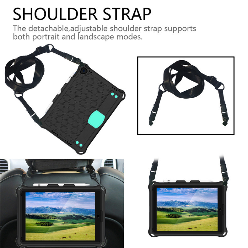 Amazon Hot Sale Waterproof Heavy Duty Tablet Case For iPad 8 Generation 10.2 Case With Hand Strap