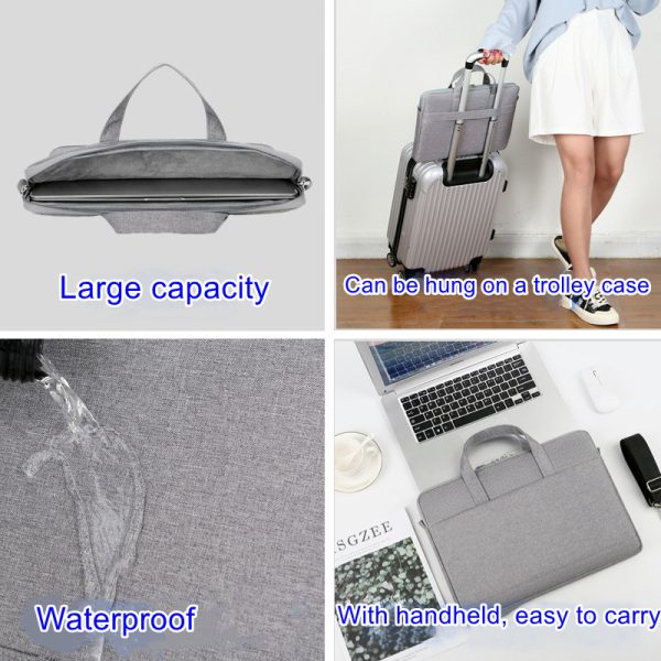 15.6 Inch 14.1 Inch Waterproof Hand Shoulder Strap Anti Scratch Computer Laptop Sleeve Case Laptop Bag For women men-002