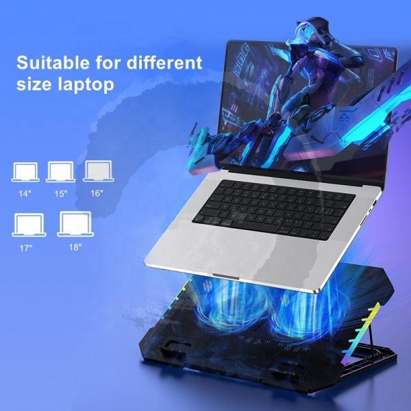 Ergonomic Laptop cooling pag Desk Adjustable Laptop Stand Folding Table Notebook Stand Aluminum Alloy Laptop Cooler stand-003