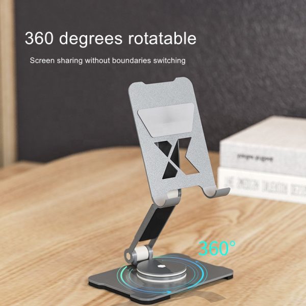 Aluminum Alloy Adjustable Customized laptop Tablet Rotate Desktop Stand Holder rotating laptop stand with 360 rotating base-004