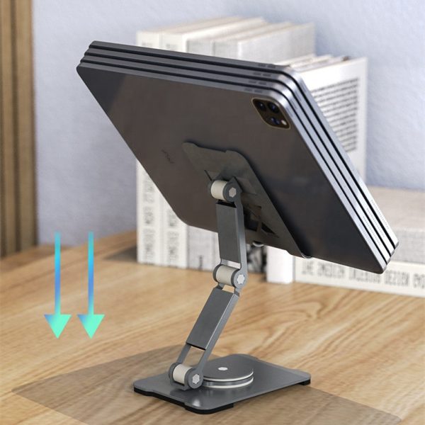 Aluminum Alloy Adjustable Customized laptop Tablet Rotate Desktop Stand Holder rotating laptop stand with 360 rotating base-005