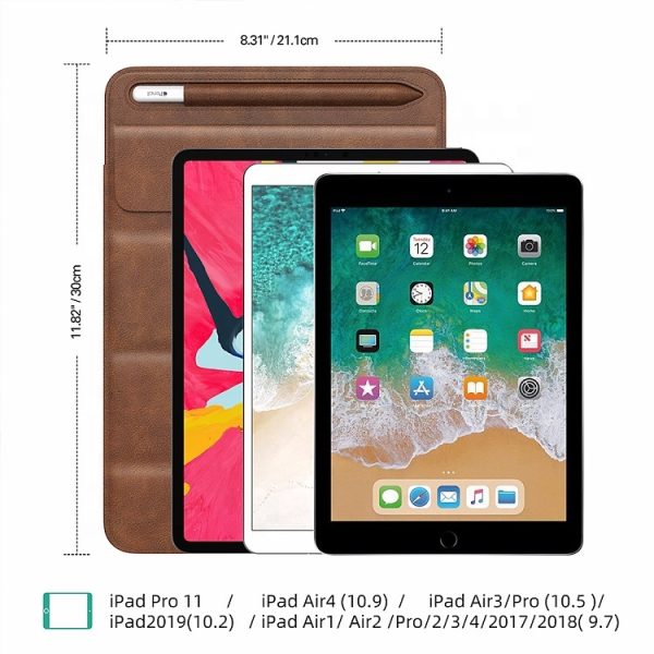 Luxury Tablet Sleeve Case smart cover for ipad pro case with pencil holder cover PU Leather Trifold Case for ipad pro 11 12.9-006