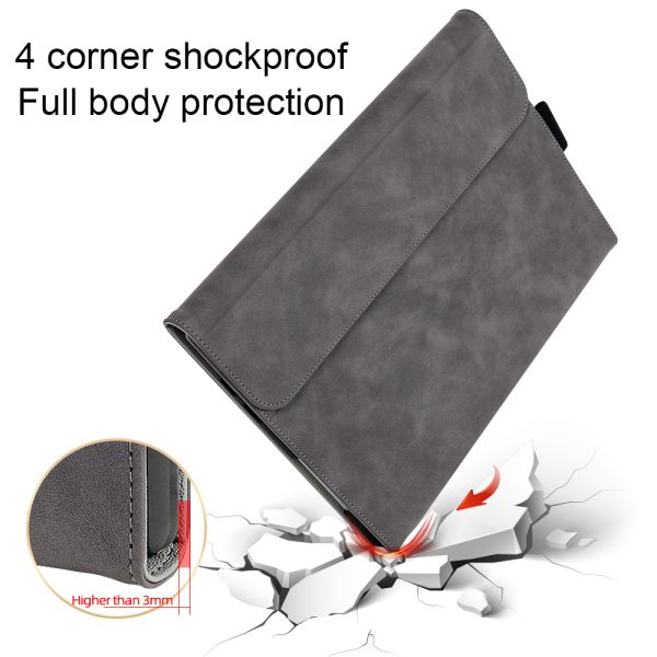 [ Foldable Kickstand ] Breathable 4 Corner Shockproof Leather keyboard Tablet Case For Microsoft Surface pro 9 8-006