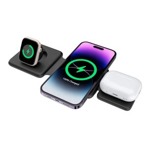 Factory Hot Sale 15W Magnetic Wireless Charger Foldable 3 In 1 phone Charger-001