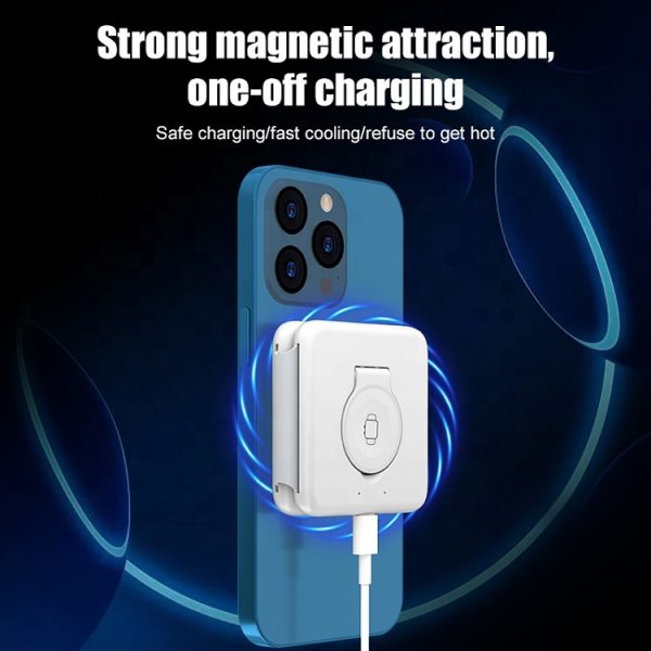 Factory Hot Sale 15W Magnetic Wireless Charger Foldable 3 In 1 phone Charger-004