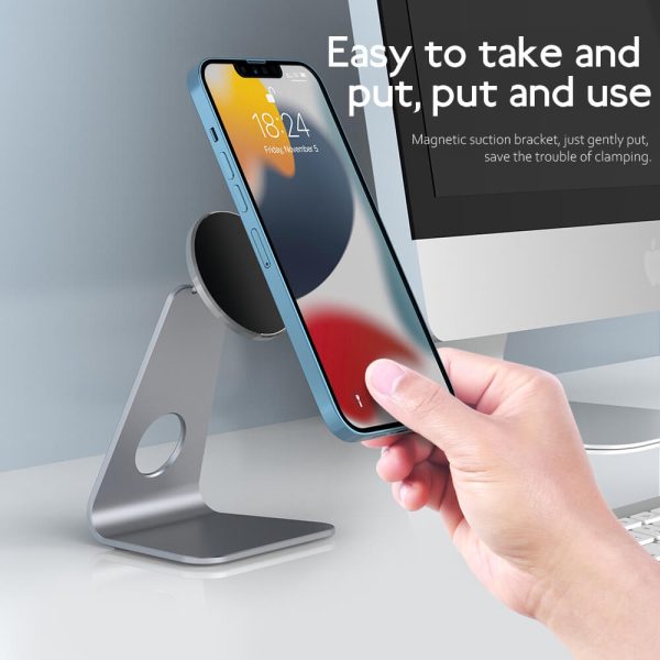 Suitable for iPhone 13 desktop magnetic stand Apple 12 aluminum alloy base mobile phone holder wholesale-07