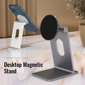 Suitable for Apple magsafe desktop magnetic holder iphone14 aluminum alloy magnetic mobile phone holder-1