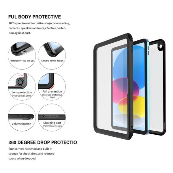 The new tablet waterproof protective case is suitable for Apple ipad 10th generation 10.9-inch waterproof case and anti-fall-02