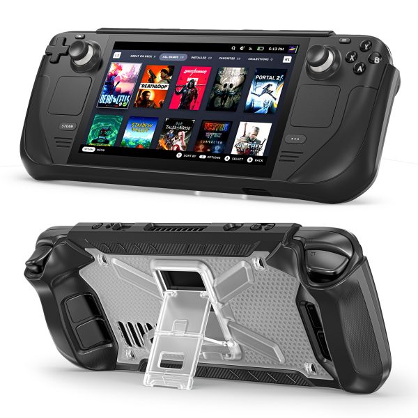Steam deck protective case all-inclusive with stand anti-fall Steam deck game console with lanyard case-002