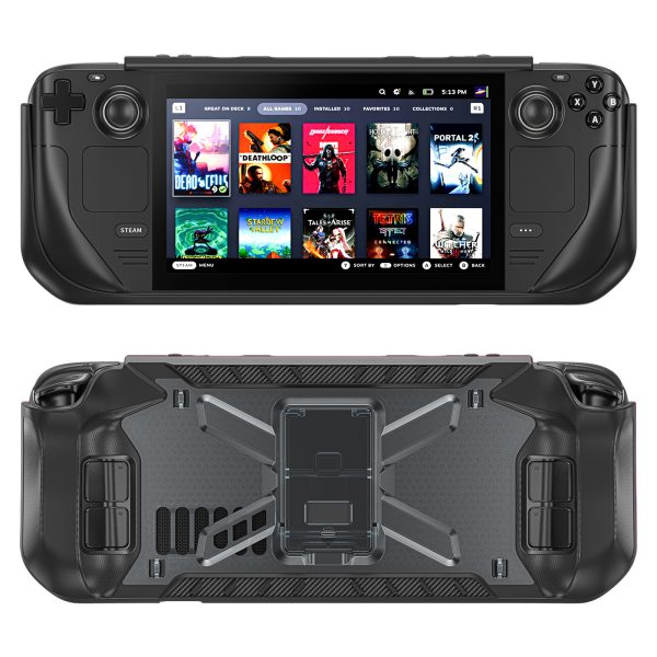Steam deck protective case all-inclusive with stand anti-fall Steam deck game console with lanyard case-005