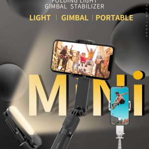 Handheld Stabilizer Bluetooth Selfie Stick Beauty Fill Light Anti-Shake VLOG Single-Axis Mini Stabilizer Gimbal-1