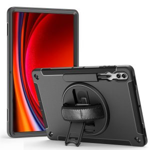 [ For Samsung Tab S9 Series ] Hand Strap Kickstand Shockproof Kids Tablet Case Heavy Duty Case For Samsung Tab S9 Ultra Case Rugged-05