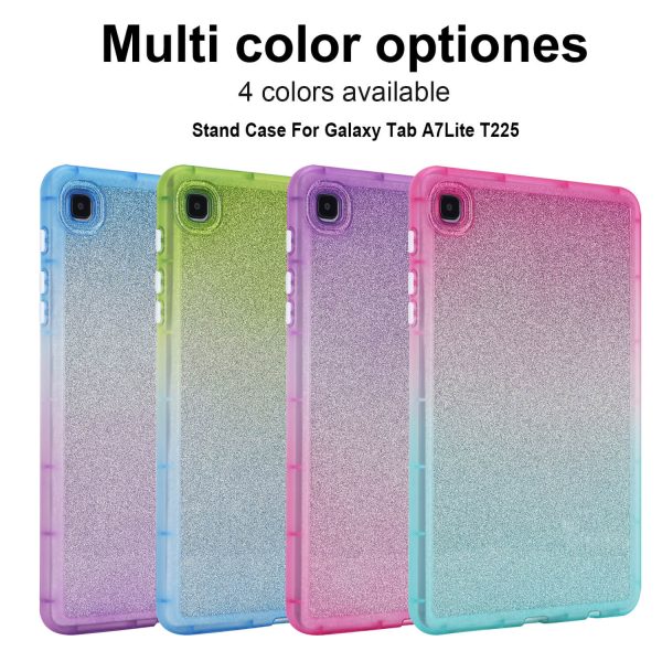 Suitable for Samsung Tab A7 Lite protective case T225 tablet A7 10.4-inch glitter female transparent soft case-01