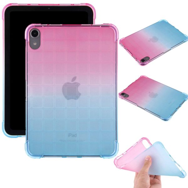 Hot selling iPad 10 generation protective case TPU gradient candy anti-fall case 10.2 soft shell leather case-007