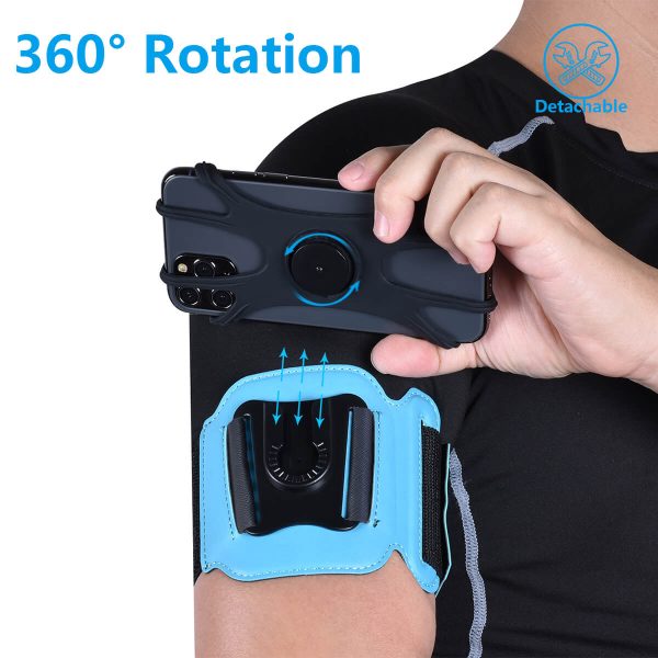 Rotating running mobile phone armband sports mobile phone arm sleeve wrist bag men's arm bag women's arm sleeve universal style-3