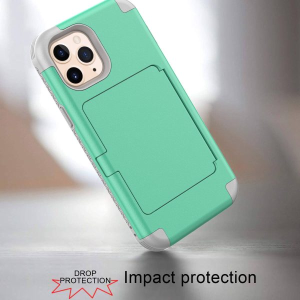 Applicable iPhone 14 Goddess Makeup Mirror Silicone PC Drop-proof Phone Case Apple 14 Pro Plug-in Case Green Color-20