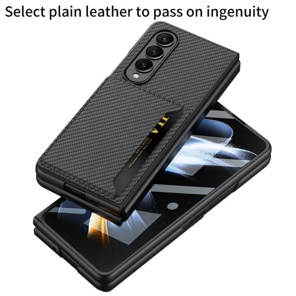 Suitable for Samsung zfold4 mobile phone case full shell film ultra-thin plain pickup bag creative folding protective cover-003