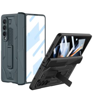 Samsung fold4 mobile phone case hinge magnetic armor sliding cover pen box folding screen protective cover mobile phone case-005